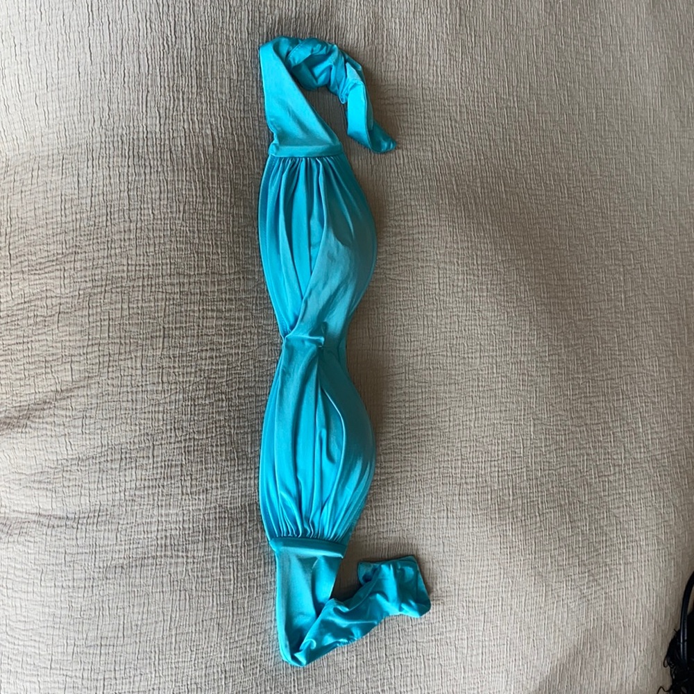 Blue Strapless Bathingsuit Top